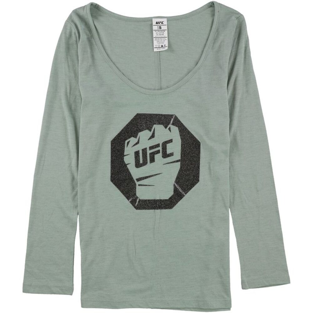UFC Womens Glitter Logo Graphic T-Shirt, NWT